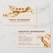 ブラウンアカウエルヘッドシー海タートルカレッタ 名刺 (正面/裏面)