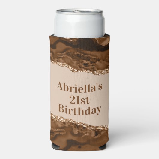 ブラウンアゲエレガントートメラニンテーマクール スリム缶クーラー (Seltzer正面)