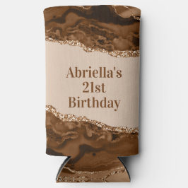 ブラウンアゲエレガントートメラニンテーマクール スリム缶クーラー