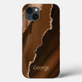 ブラウンアゲフェイクートマーリングデザイン(名前) Case-Mate iPhoneケース (裏面)