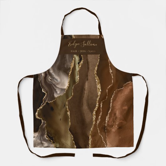 ブラウンアゲート美しいプロフェッショナルエプロン エプロン (正面)