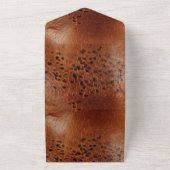 ブラウンアニマルプリント オールインワン招待状 (外側)