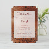 ブラウンアニマルプリント 招待状 (スタンド正面)