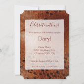 ブラウンアニマルプリント 招待状 (正面)
