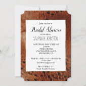 ブラウンアニマルプリント 招待状 (正面)