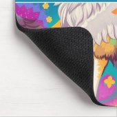 ブラウンアラスカウルフカラフルウォーターパーソナライズされた マウスパッド (コーナー)