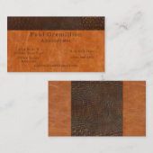 ブラウンアリゲーターハイドカーメルレザーアドミニストレーター 名刺 (正面/裏面)