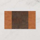 ブラウンアリゲーターハイドカーメルレザーアドミニストレーター 名刺 (裏面)