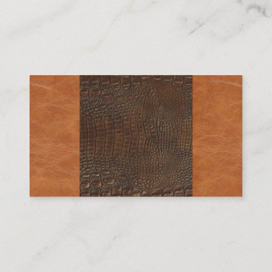 ブラウンアリゲーターハイドカーメルレザーアドミニストレーター 名刺 (裏面)