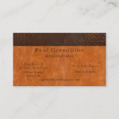 ブラウンアリゲーターハイドカーメルレザーアドミニストレーター 名刺 (正面)