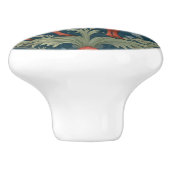 ブラウンアルパカウィリアムモリススタイル右向き セラミックノブ (側面)