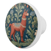 ブラウンアルパカウィリアムモリススタイル右向き セラミックノブ (右)