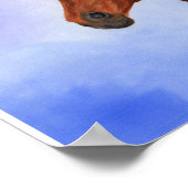 ブラウンアンダルシアの馬プリント ポスター (角)