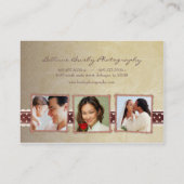 ブラウンアンティークドットズチャブビジネスカード 名刺 (裏面)