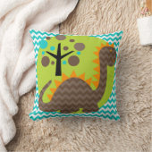 ブラウンアンドオレンジドラゴン装飾用クッション クッション (ブランケット)