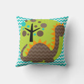 ブラウンアンドオレンジドラゴン装飾用クッション クッション (裏面)