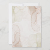 ブラウンアンドクリームフラワー結婚式招待状 招待状 (裏面)