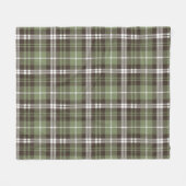 ブラウンアンドグリーンプレイドフリースブランケット フリースブランケット (正面(横))