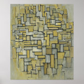 ブラウンアンドグレーバイピエットモンドリアン ポスター (正面)