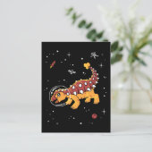 ブラウンアンドタンアンキロサウルスディノス宇宙 ポストカード (スタンド正面)