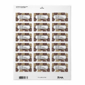 ブラウンアンドタンフラワーフラワーズフローラプリント ラベル (フルシート)