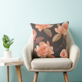 ブラウンアンドピーチフローラ クッション (椅子)