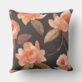 ブラウンアンドピーチフローラ クッション (裏面)