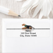 ブラウンアンドブラックウェルシュテリア差出人住所ラベル ラベル (インサイチュ)