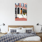 ブラウンアンドブラックドアオンデランシー通り キャンバスプリント (インサイチュ (寝室))