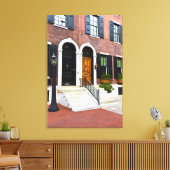 ブラウンアンドブラックドアオンデランシー通り キャンバスプリント (インサイチュ (リビング))