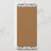 ブラウンアンドブルーヴィンテージフラワー結婚式招待状 招待状 (裏面)