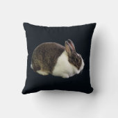 ブラウンアンドホワイトオランダウサギ クッション (裏面)