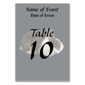 ブラウンアンドホワイトオランダウサギ テーブルナンバー (裏面)