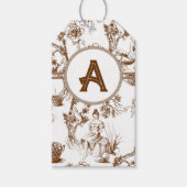 ブラウンアンドホワイトトイレデジュイブライダルシャワー ギフトタグ (正面)