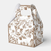 ブラウンアンドホワイトトイレデジュイブライダルシャワー フェイバーボックス (正面サイド)