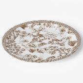 ブラウンアンドホワイトトイレデジュイブライダルシャワー ペーパープレート (アングル)