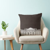 ブラウンアンドホワイトワシントンDCホワイトハウス クッション (椅子)