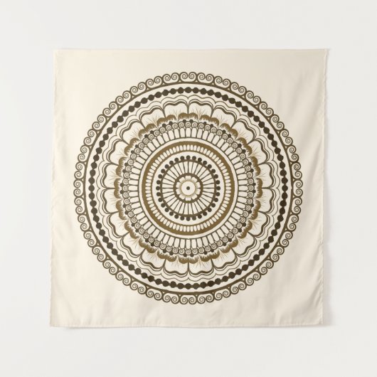 ブラウンアーストーンヘナマンダラ タペストリー (正面)
