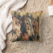 ブラウンアーストーンホース装飾用クッション クッション (ブランケット)