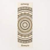 ブラウンアーストーンメンディヘンナマンダラ ヨガマット (正面)