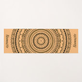 ブラウンアーストーンメンディヘンナマンダラ ヨガマット (正面(横))