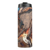 ブラウンアートとオレンジモダンアート タンブラー (正面)