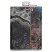 ブラウンアートとオレンジモダンアート フラスク (裏面)