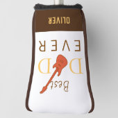 ブラウンイエローオレンジギタモダンー最高のパパエバー ゴルフヘッドカバー (回転90)