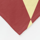 ブラウンイエローサークル六角アートデコレトロパターン フリースブランケット (角)