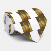 ブラウンイエロージオメトリック抽象芸術デジタルアート ネクタイ (ロール)