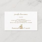 ブラウンイエローブレッド素朴ピクニックベーカリークロワッサン 名刺 (裏面)