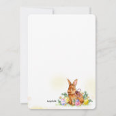 ブラウンイースターバニーパーティー 招待状 (裏面)