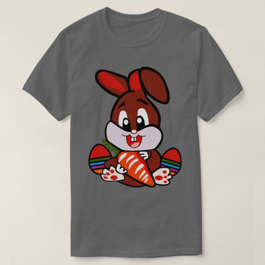 ブラウンイースターバニー Tシャツ (デザイン正面)