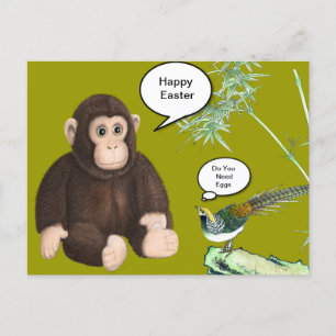 ブラウンイースター猿 シーズンポストカード